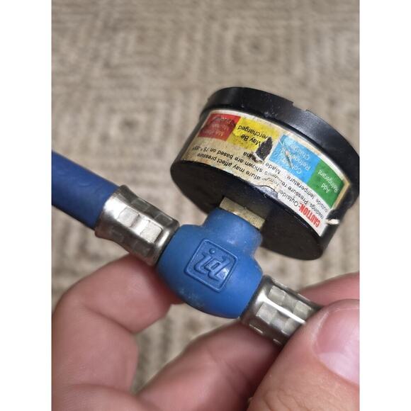 Refrigerant Charging Hose Pressure Gauge R134a AC HVAC Automotive Air Conditioni - Picture 6 of 16